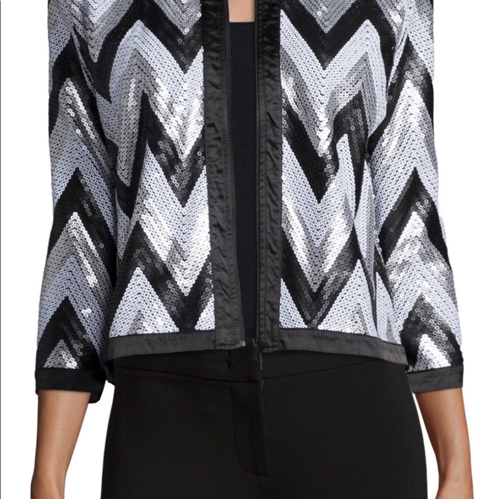 Michael Simon Zigzag-Sequined Jacket- Size M - image 3